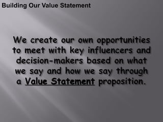 Building Our Value Statement
 