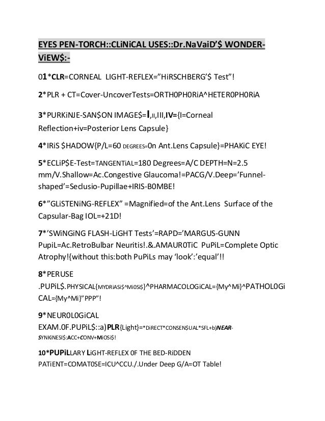 Eyes=PENLiGHT EXAM.By.Dr.NaVaiD.NQ.