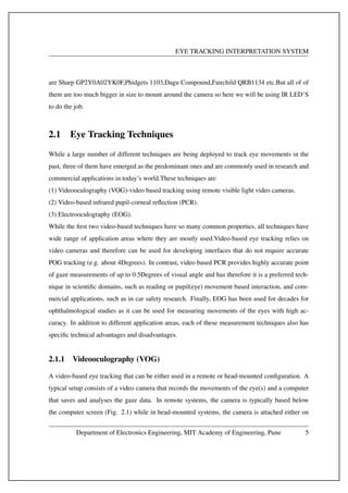 Project report on Eye tracking interpretation system | PDF