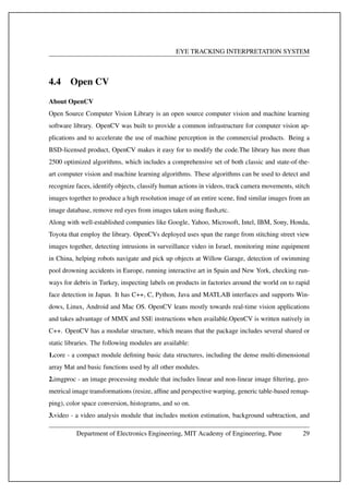 Project report on Eye tracking interpretation system | PDF