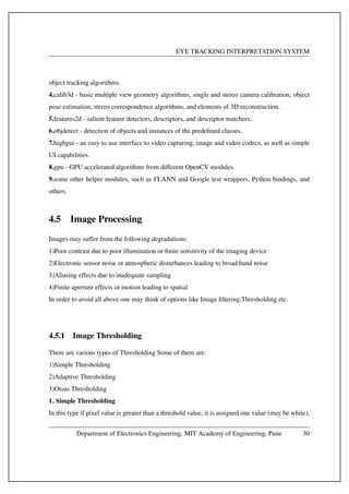 Project report on Eye tracking interpretation system | PDF