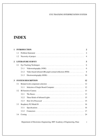 Project report on Eye tracking interpretation system | PDF