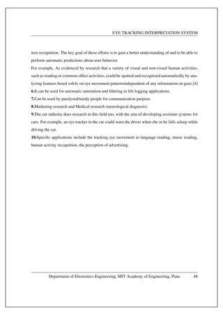 Project report on Eye tracking interpretation system | PDF