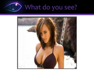 • Improvements in various aspects of the eye
tracker:
– Have allowed improvements in size &
intrusiveness
Raymond Dodge’s
Photochronograph
1950s
Today’s eye trackers
can be non-intrusive &
relatively small
Technology Improvement
21st Century1871 – 1942
WARNING!
AUDIENCE ATTENTIVENESS LOW
 