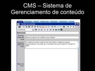 CMS – Sistema de Gerenciamento de conteúdo 