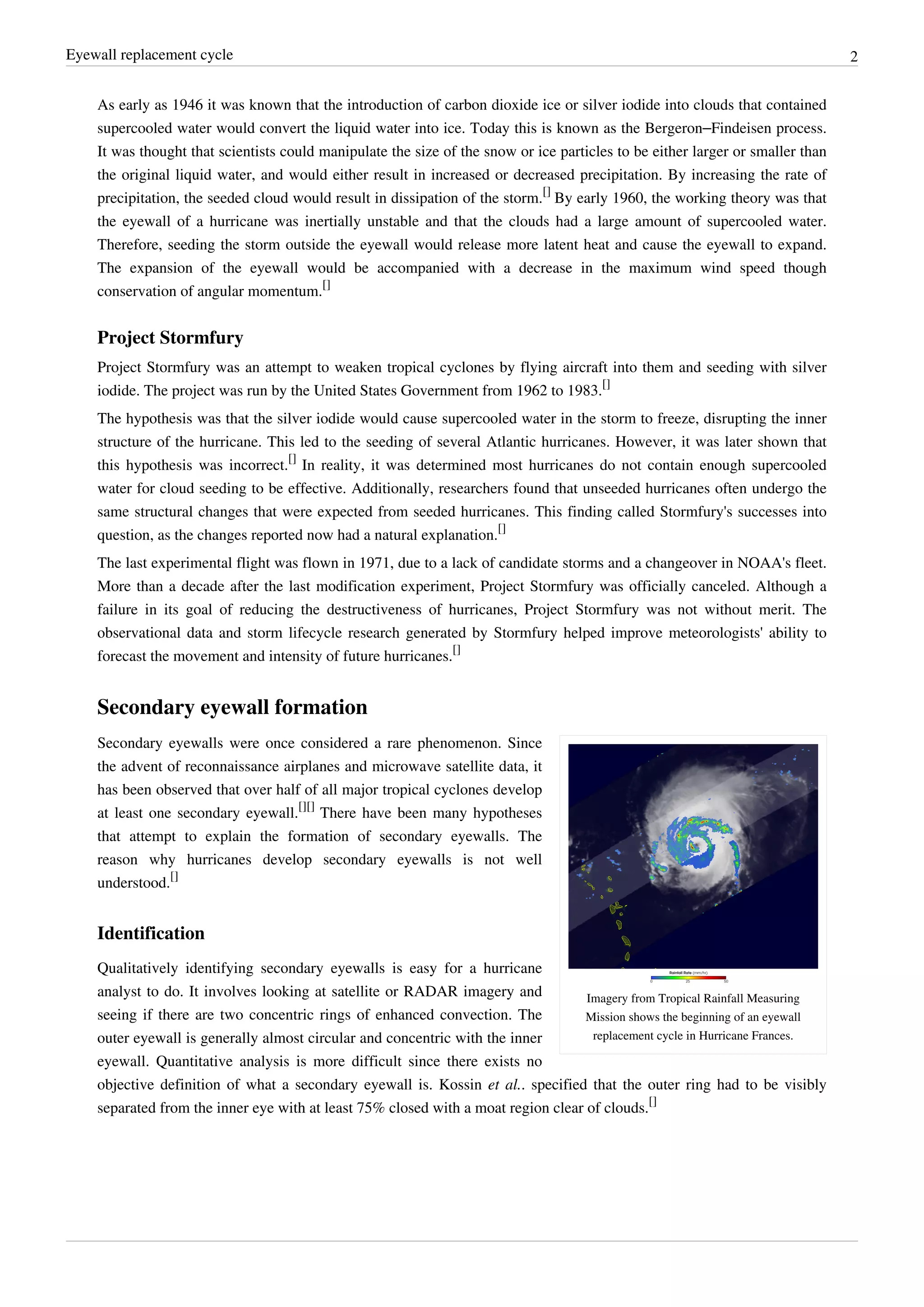 Eyewall replacement cycle - Wiki | PDF