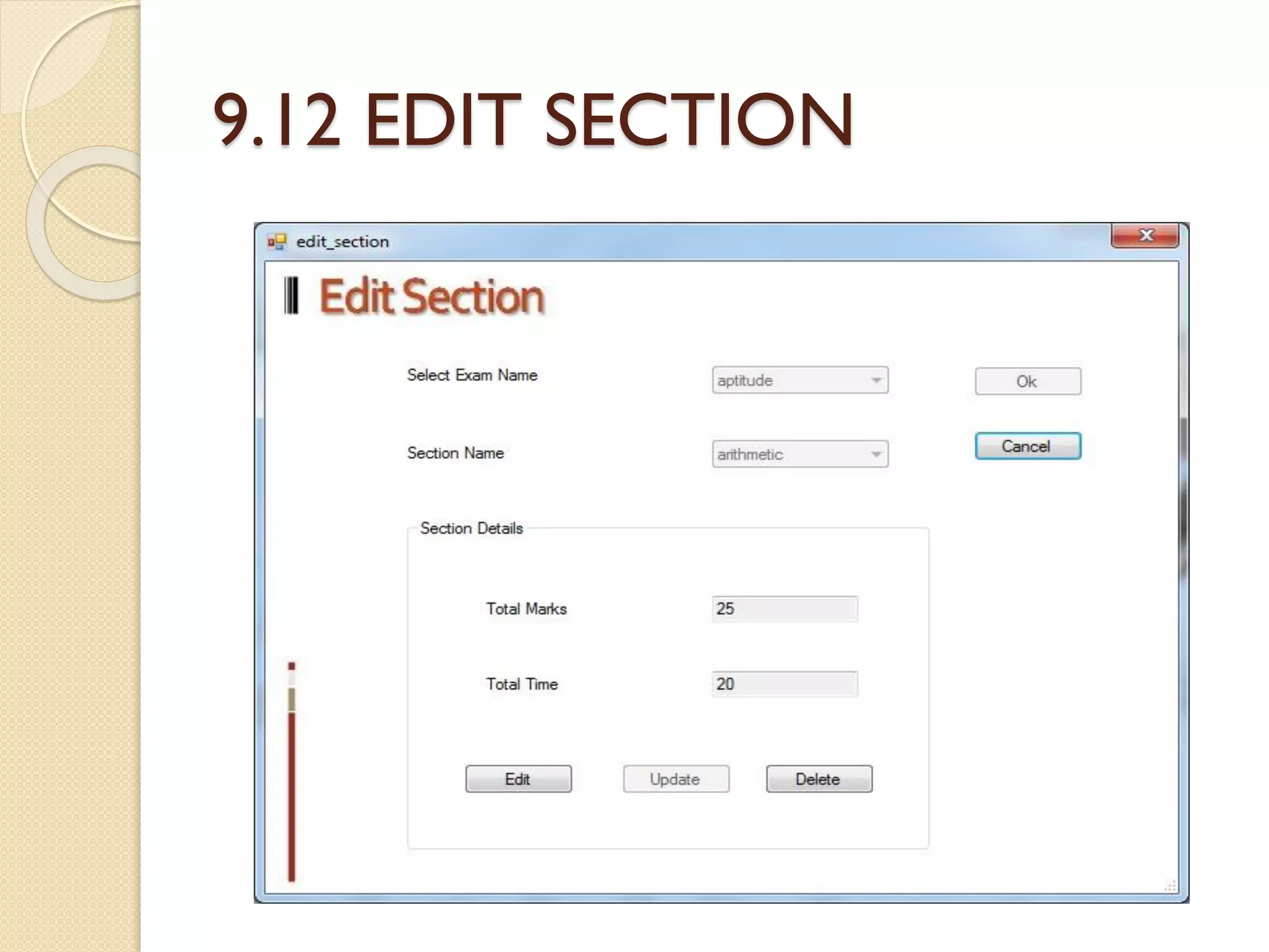 9.12 EDIT SECTION
 