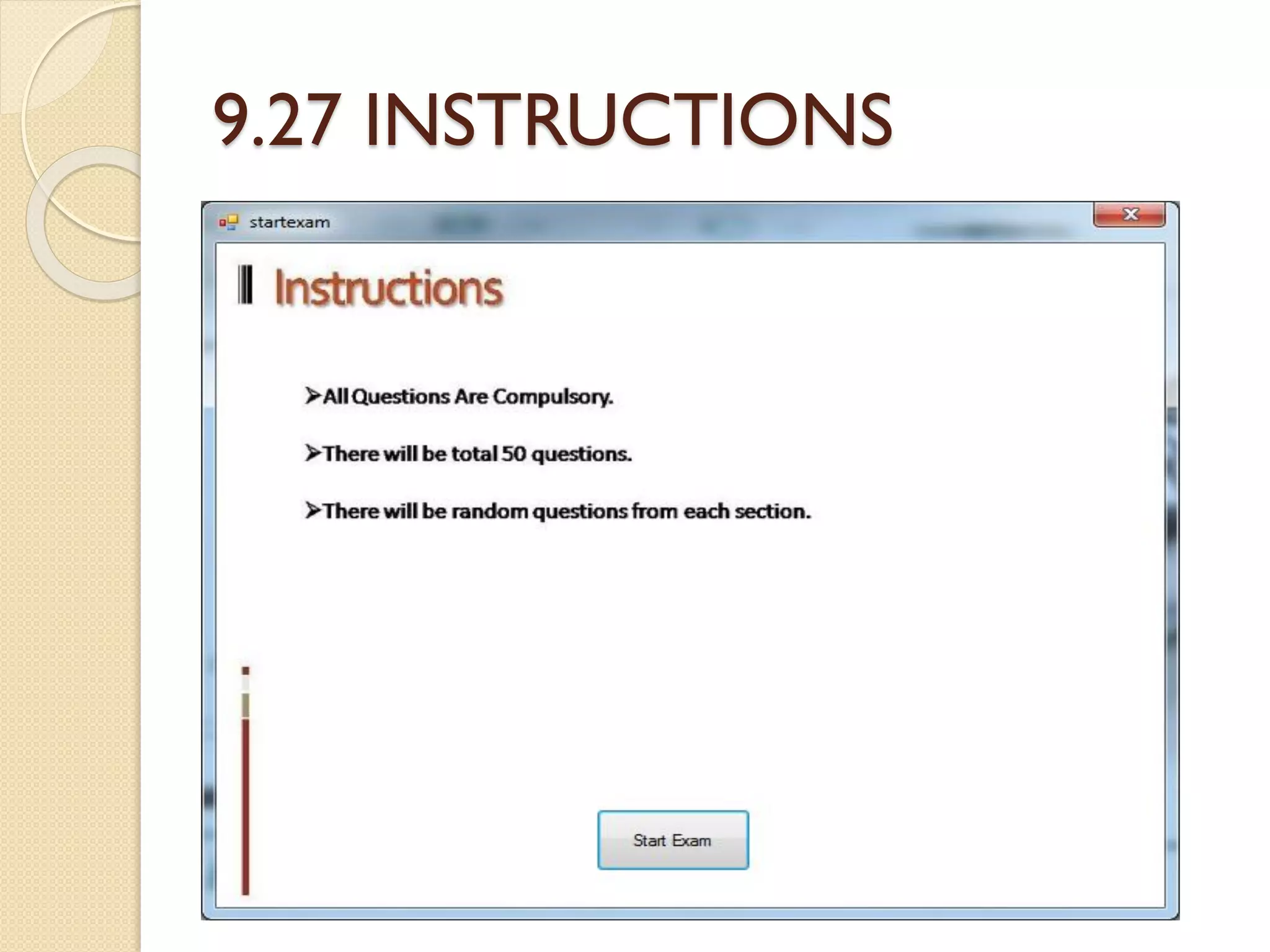 9.27 INSTRUCTIONS
 