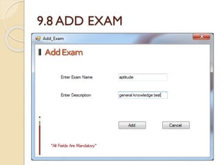 9.8 ADD EXAM
 