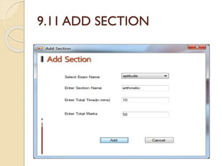 9.11 ADD SECTION
 