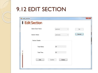 9.12 EDIT SECTION
 