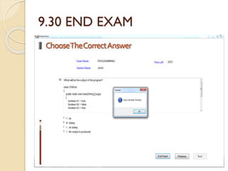 9.30 END EXAM
 