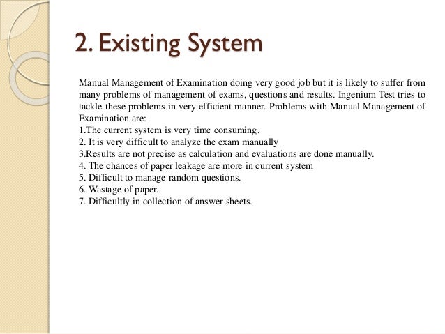 Ingenium test(Exam Management System) Project Presentation (Full)