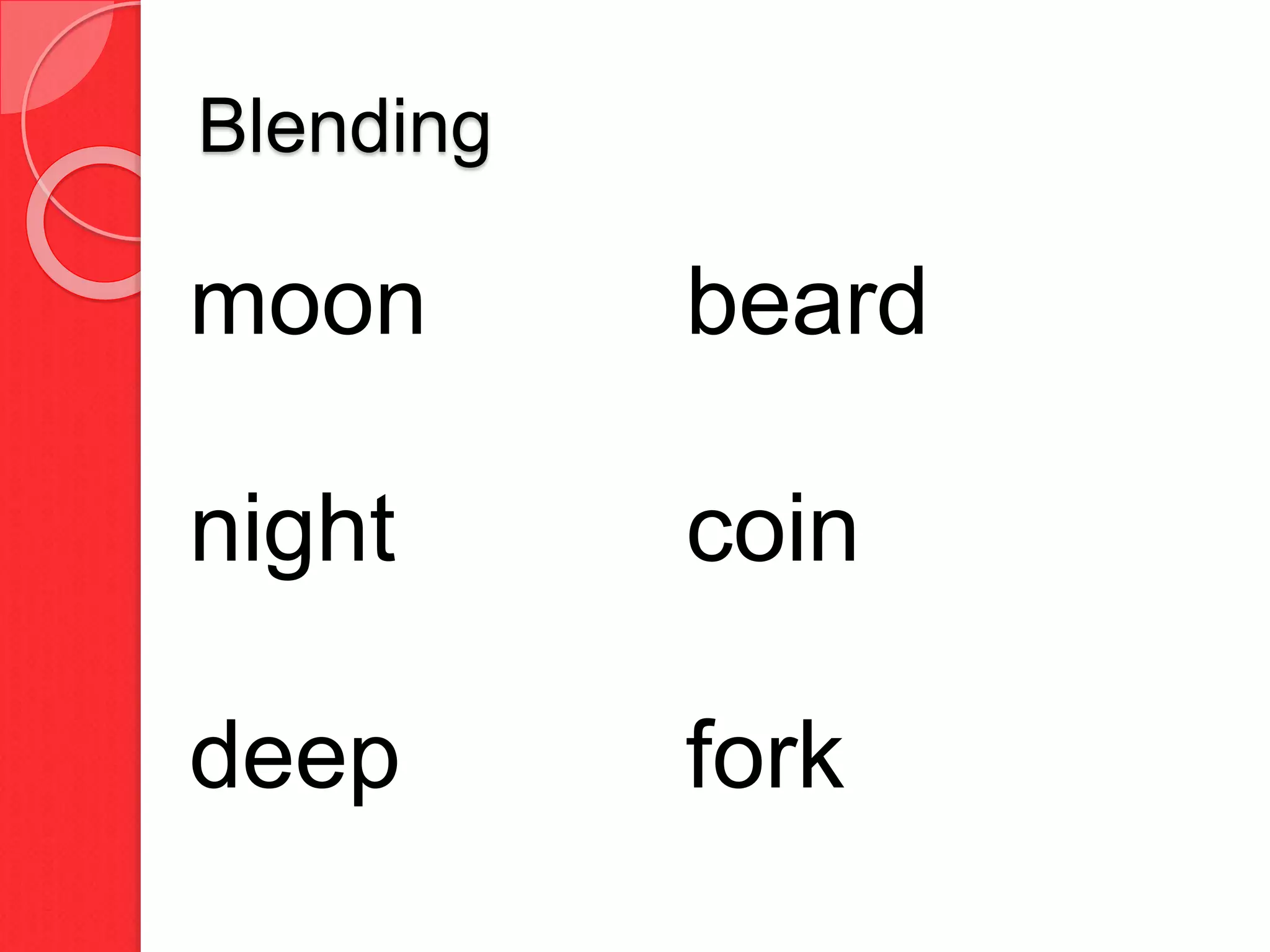 Blending
moon beard
night coin
deep fork
 