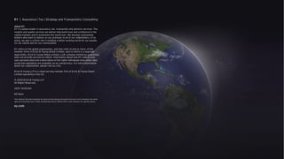 EY | Assurance | Tax | Strategy and Transactions | Consulting
About EY
EY is a global leader in assurance, tax, transaction and advisory services. The
insights and quality services we deliver help build trust and confidence in the
capital markets and in economies the world over. We develop outstanding
leaders who team to deliver on our promises to all of our stakeholders. In so
doing, we play a critical role in building a better working world for our people,
for our clients and for our communities.
EY refers to the global organization, and may refer to one or more, of the
member firms of Ernst & Young Global Limited, each of which is a separate
legal entity. Ernst & Young Global Limited, a UK company limited by guarantee,
does not provide services to clients. Information about how EY collects and
uses personal data and a description of the rights individuals have under data
protection legislation are available via ey.com/privacy. For more information
about our organization, please visit ey.com.
Ernst & Young LLP is a client-serving member firm of Ernst & Young Global
Limited operating in the US.
© 2020 Ernst & Young LLP.
All Rights Reserved.
2007-3542344
ED None
This material has been prepared for general informational purposes only and is not intended to be relied
upon as accounting, tax or other professional advice. Please refer to your advisors for specific advice.
ey.com
 