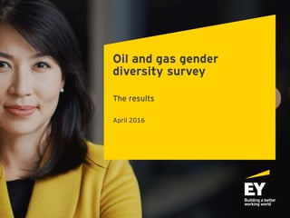 Oil and gas gender
diversity survey
The results
April 2016
 