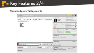 Key Features 2/4
Visual and powerful task cards
 