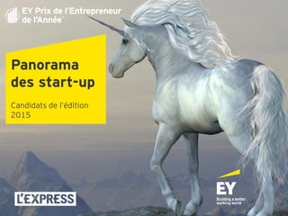Panorama
des start-up
Candidats de l’édition
2015
 