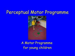 Perceptual Motor Programme




      A Motor Programme
       for young children
 