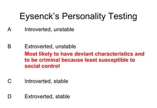 Eysenck's personality test | PPT