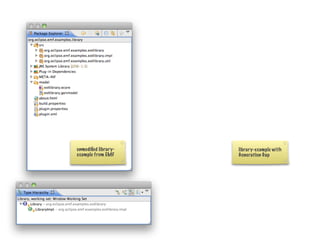 unmodiﬁed library-   library-example with
example from EMF     Generation Gap
 