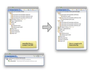 unmodiﬁed library-   library-example with
example from EMF     Generation Gap
 