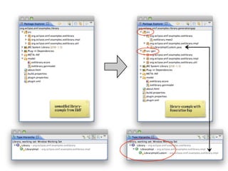 unmodiﬁed library-   library-example with
example from EMF     Generation Gap
 