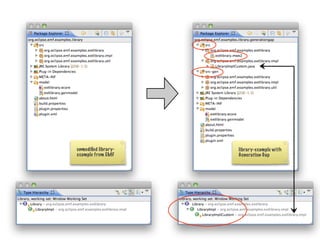 unmodiﬁed library-   library-example with
example from EMF     Generation Gap
 