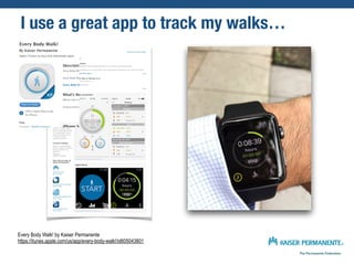 I use a great app to track my walks…
Every Body Walk! by Kaiser Permanente
https://itunes.apple.com/us/app/every-body-walk!/id605043801
 