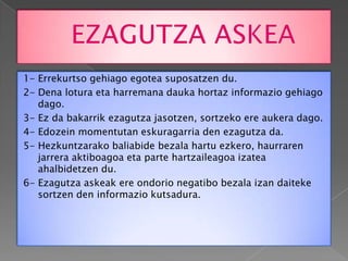 1- Errekurtso gehiago egotea suposatzen du.
2- Dena lotura eta harremana dauka hortaz informazio gehiago
   dago.
3- Ez da bakarrik ezagutza jasotzen, sortzeko ere aukera dago.
4- Edozein momentutan eskuragarria den ezagutza da.
5- Hezkuntzarako baliabide bezala hartu ezkero, haurraren
   jarrera aktiboagoa eta parte hartzaileagoa izatea
   ahalbidetzen du.
6- Ezagutza askeak ere ondorio negatibo bezala izan daiteke
   sortzen den informazio kutsadura.
 