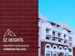 Property for Sale in Jumeirah Village Circle – Safe heaven for long term returns in Dubai