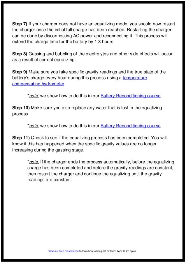 What Is An Equalizing Charge, Why Is It Needed, And How to Apply One To