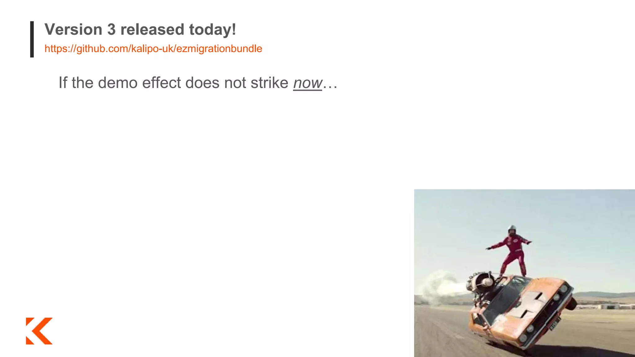 Version 3 released today!
https://github.com/kalipo-uk/ezmigrationbundle
If the demo effect does not strike now…
 
