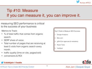Thank you!
!
!
Visit eZdia.com/IRCE
for free samples, downloadable SEO tools
and an exclusive eBook 
Alok Jain
alok.j@ezdia.com
eZdia.com
eZdia.com/blog
 