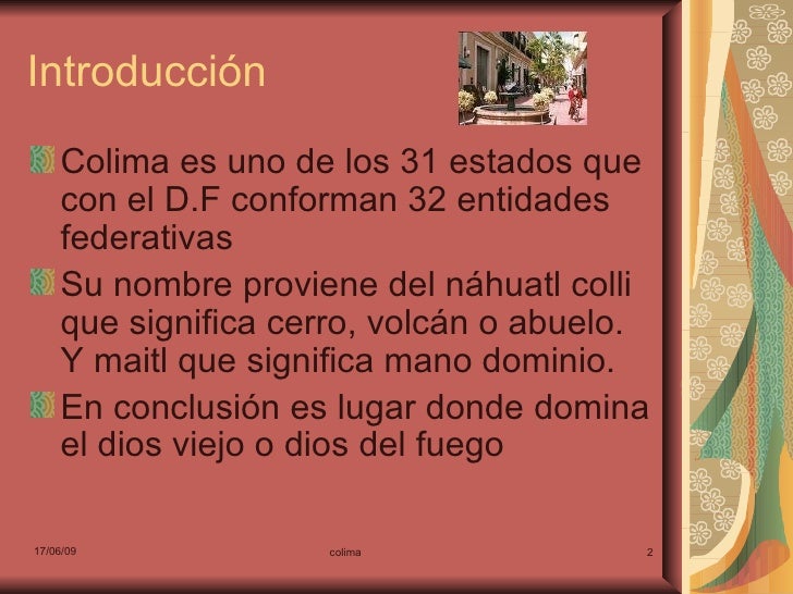 colima descripcion del estado colima descripcion del estado