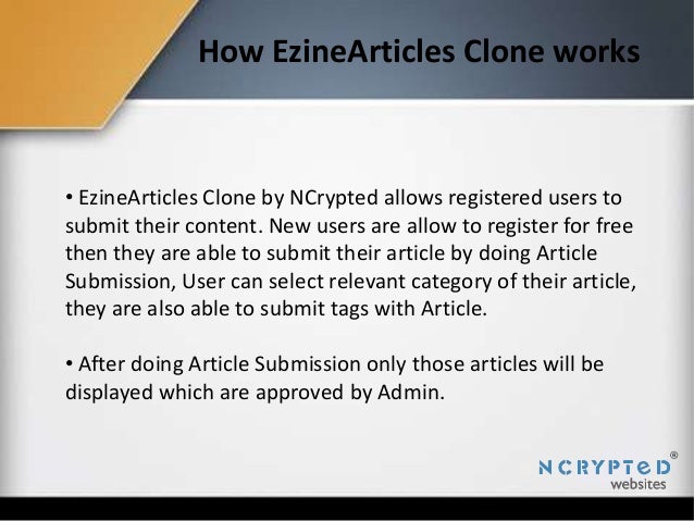 EzineArticles Clone
