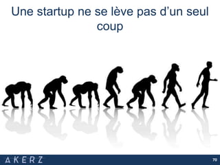 70
Une startup ne se lève pas d’un seul
coup
 