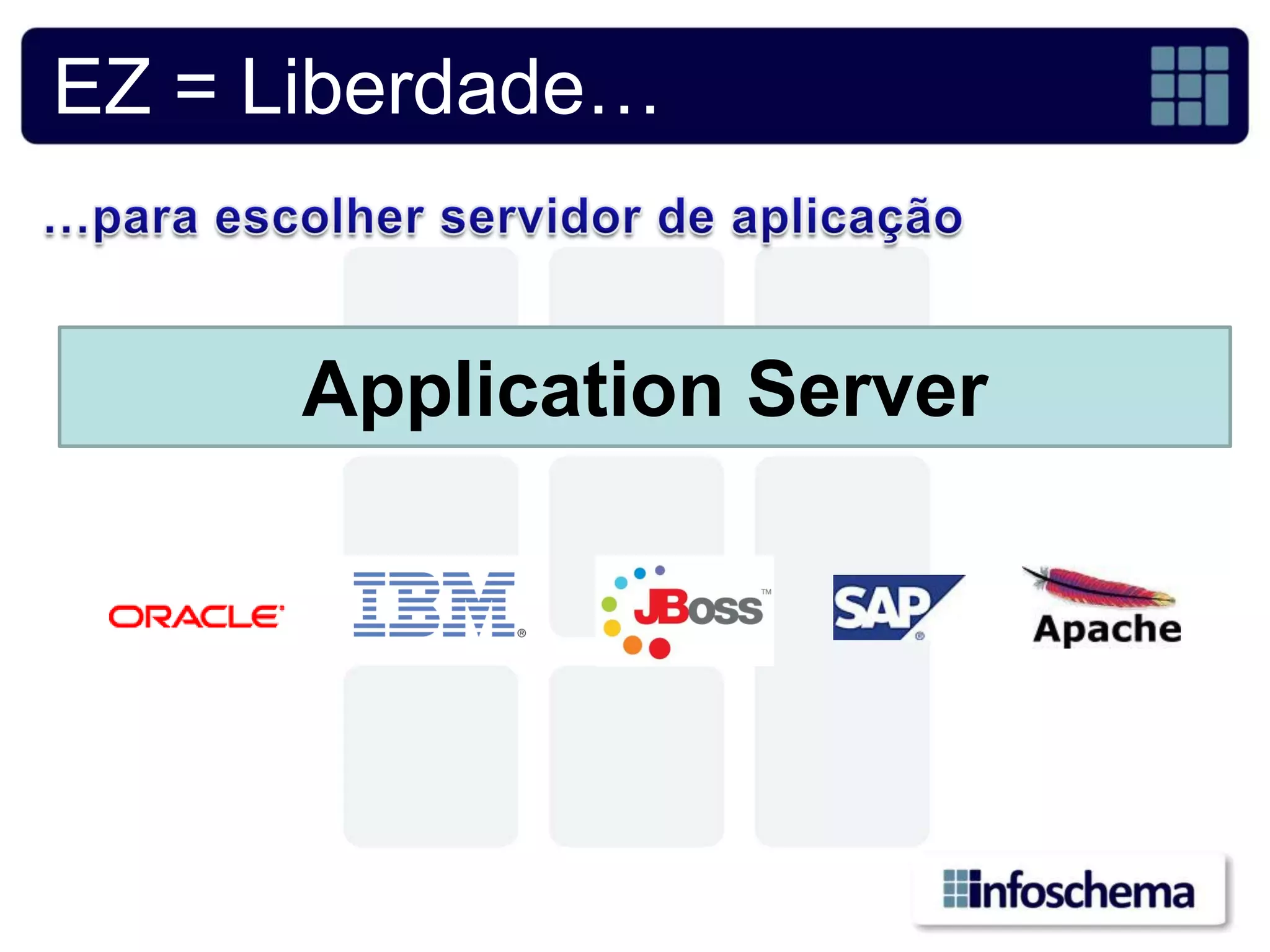 EZ = Liberdade…


      Application Server
 