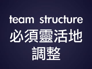team	 structure
`
{
 