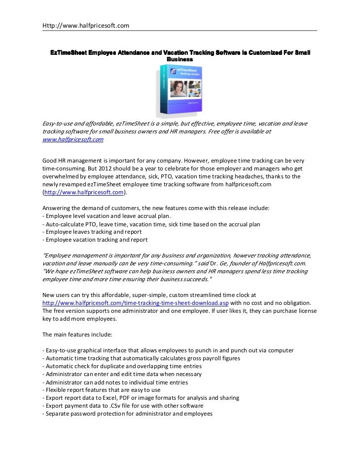 eztimesheet employee attendance and vacation tracking software is cus
