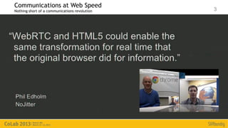 Communications at Web Speed
Nothing short of a communications revolution   3
 