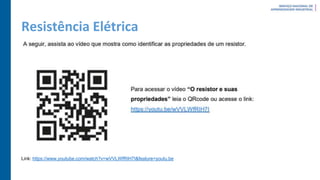 Resistência Elétrica
Link: https://www.youtube.com/watch?v=wVVLWfRIH7I&feature=youtu.be
 