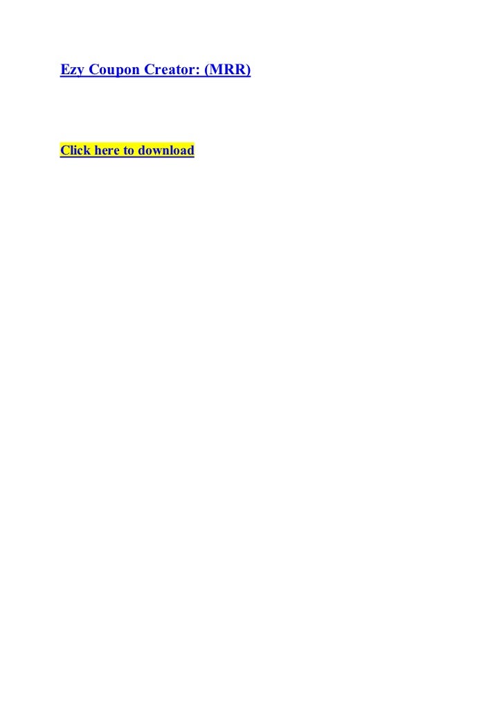 ezy coupon creator mrr