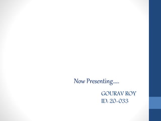 GOURAV ROY
ID: 20-033
Now Presenting…..
 