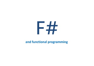 and functional programming
 