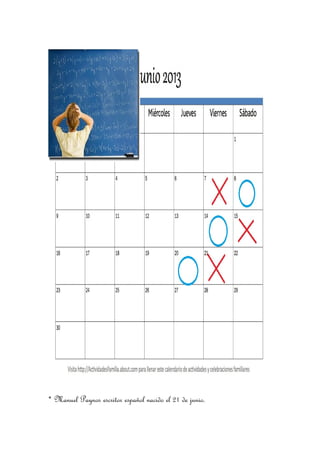 * Manuel Paynos escritor español nacido el 21 de junio.
 