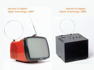 zanuso & sapper,
black, brionvega, 1969
zanuso & sapper,
algol, brionvega, 1964
 