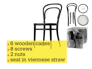 6 wooden canes
8 screws
2 nuts
seat in viennese straw
 