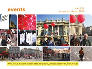 www.youtube.com/watch?feature=player_embedded&v=afUmaGAouzI
events half full,
turin-barcelona, 2012
 