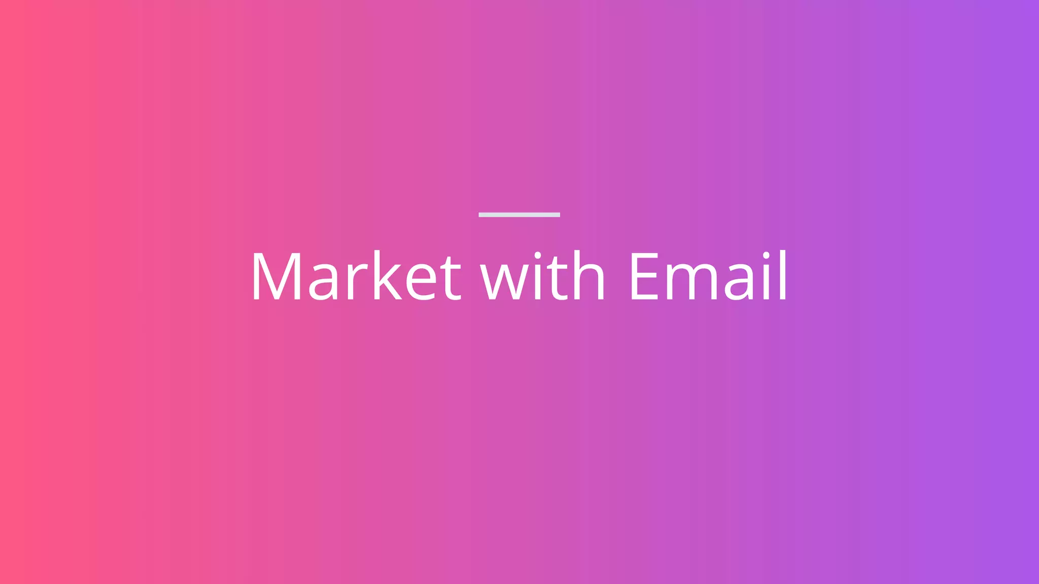 Market with Email
 